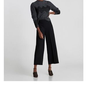 Black high waist trousers